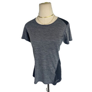 Patagonia Womens Small Top Gray Short Sleeve Running Outdoor Hiking Airchaser